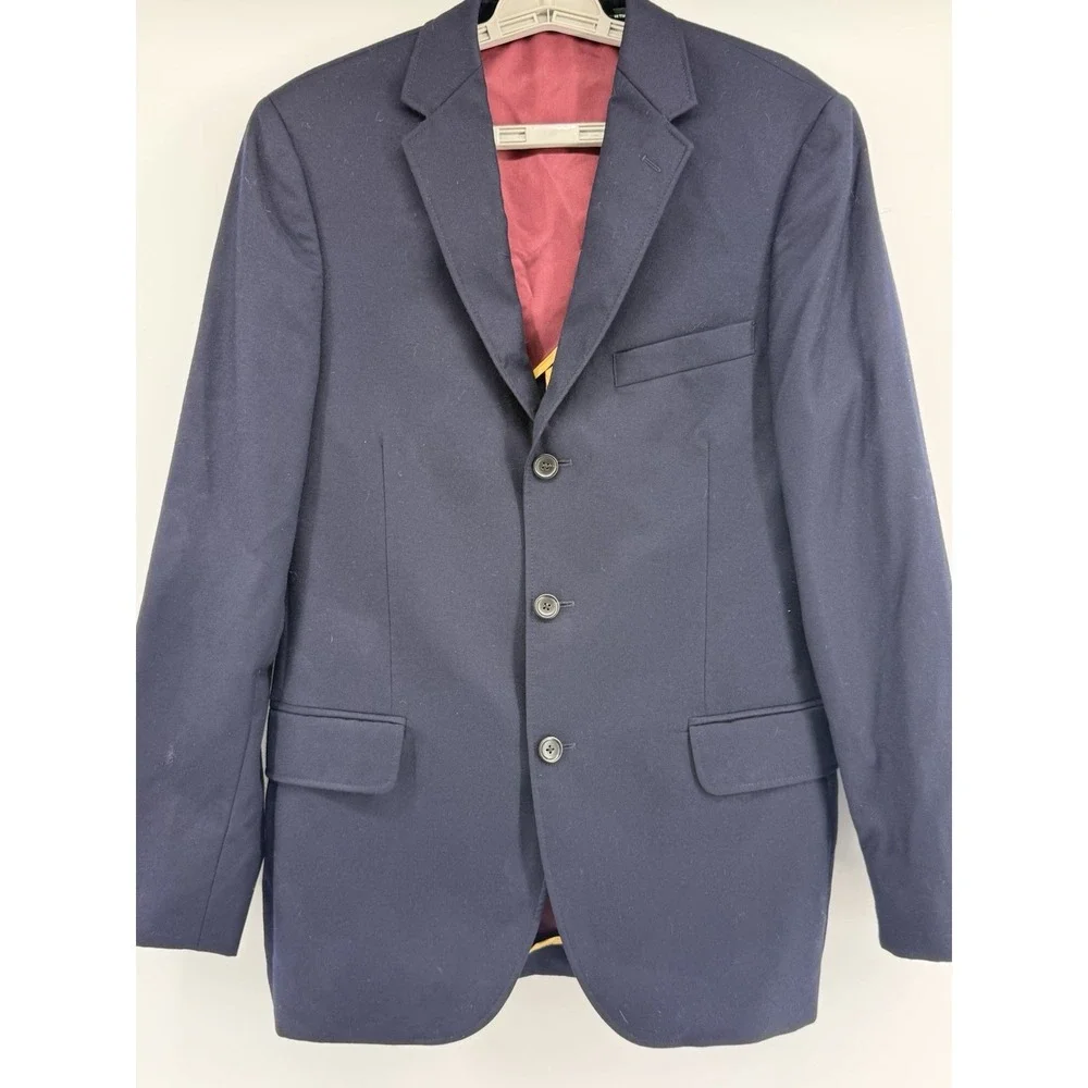 J. Crew Legacy Sportcoat 3 Button Navy Blue Wool Mens US Size 38R